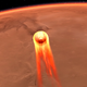 Una simulation de la InSight aproximándose a Marte. Ilustración: NASA/JPL